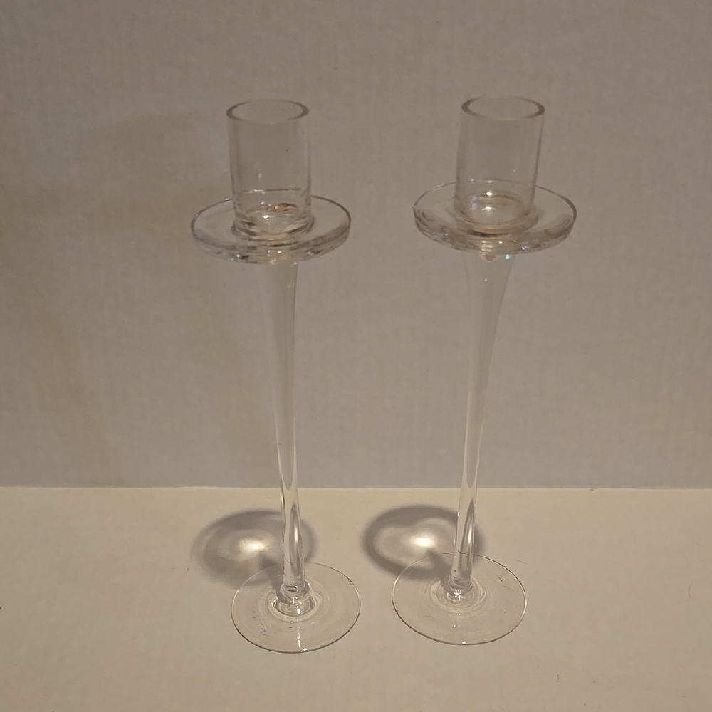 Elegant Glass Candle Holders